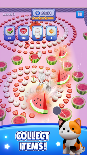 Mew Nom Nom: Cat Game - Gameplay image of android game