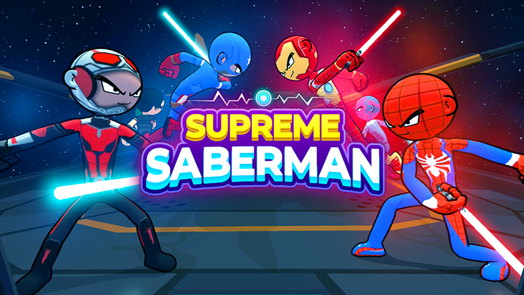 Supreme Saberman: Stickman - Gameplay image of android game
