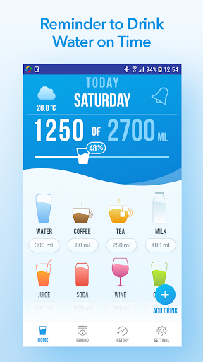 Water Reminder - Daily Tracker - عکس برنامه موبایلی اندروید
