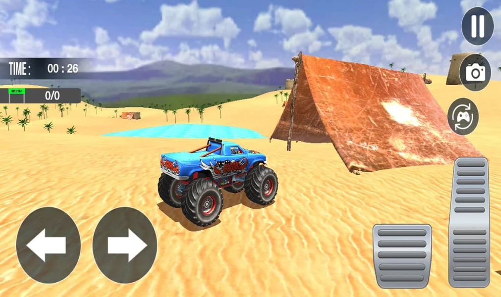 Monster Truck Desert Racing - Gameplay image of android game