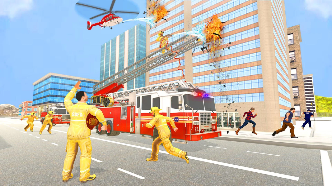 Firefighter Truck Driving Game - عکس برنامه موبایلی اندروید