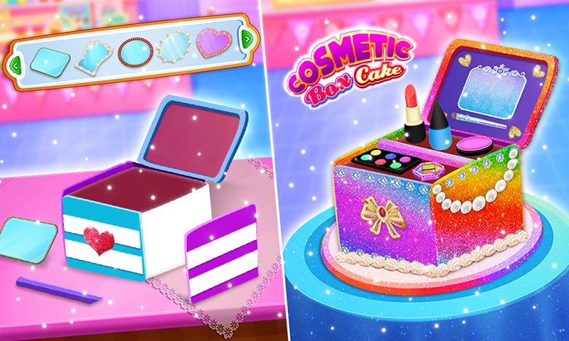 Makeup Kit Cakes- Cosmetic Box - Gameplay image of android game