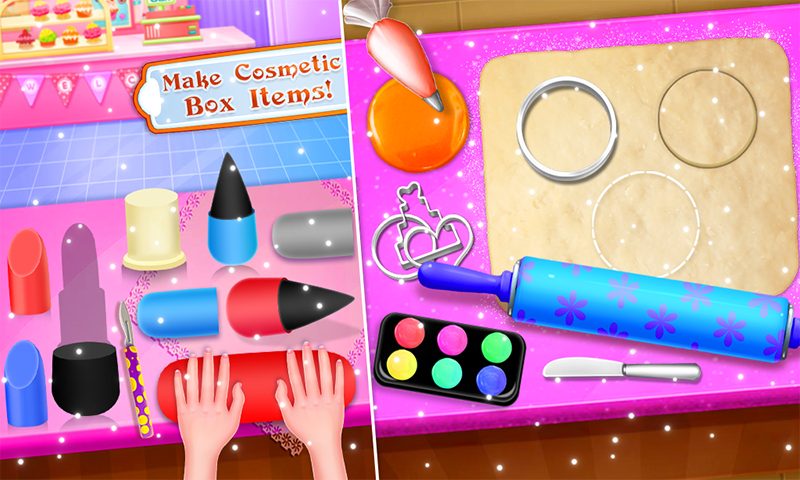 Makeup Kit Cakes- Cosmetic Box - Gameplay image of android game