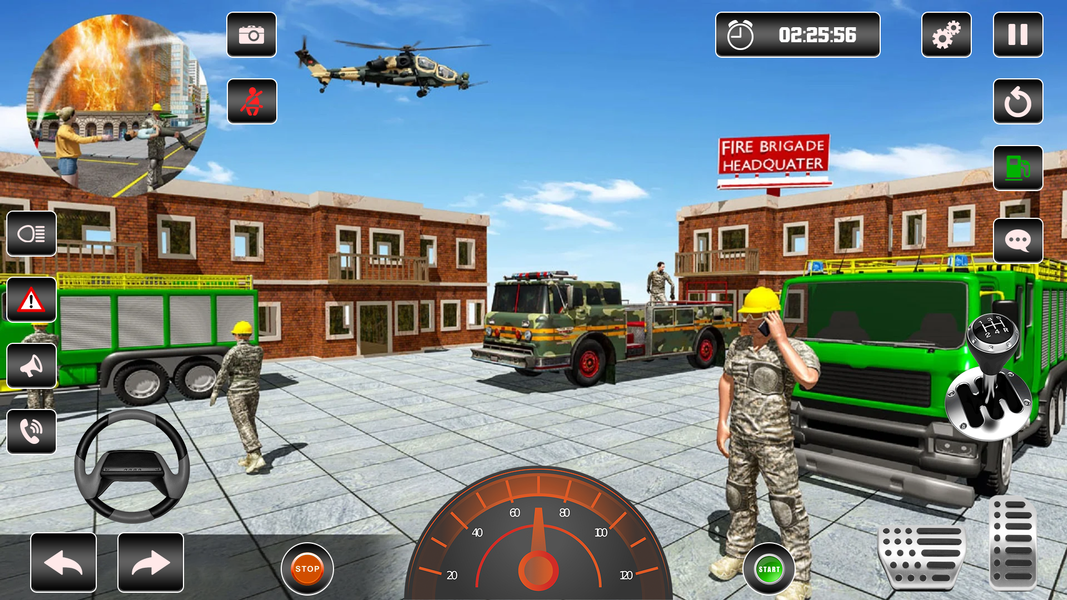 Emergency Fire Truck Game - Gameplay image of android game