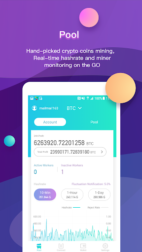 ViaBTC-Crypto Mining Pool - عکس برنامه موبایلی اندروید