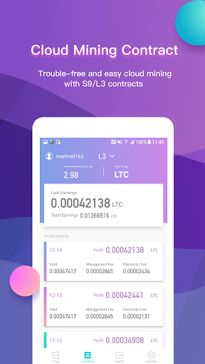 ViaBTC-Crypto Mining Pool - عکس برنامه موبایلی اندروید