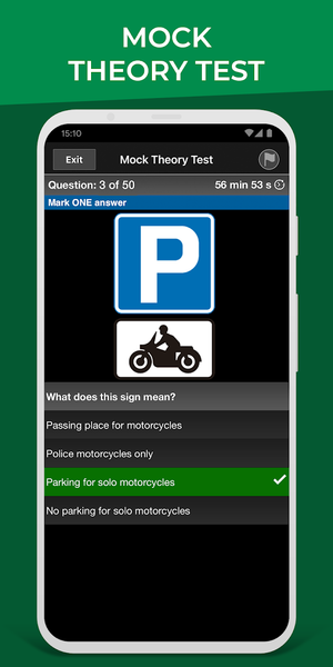 Motorcycle Theory Test UK - Image screenshot of android app