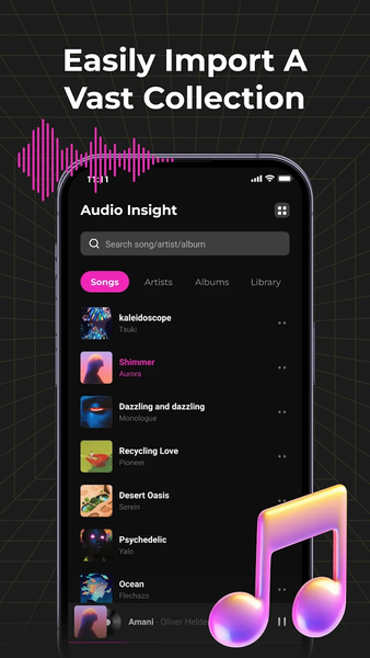 Audio Insight - Offline Music - عکس برنامه موبایلی اندروید