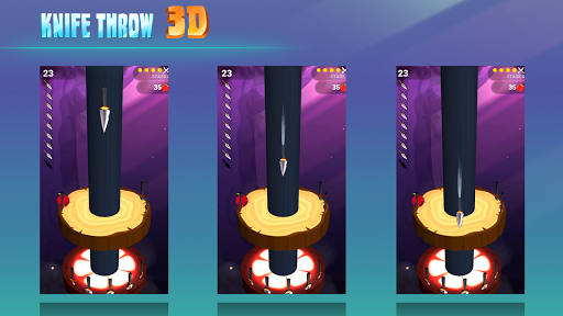 Knife Throw 3D - Gameplay image of android game