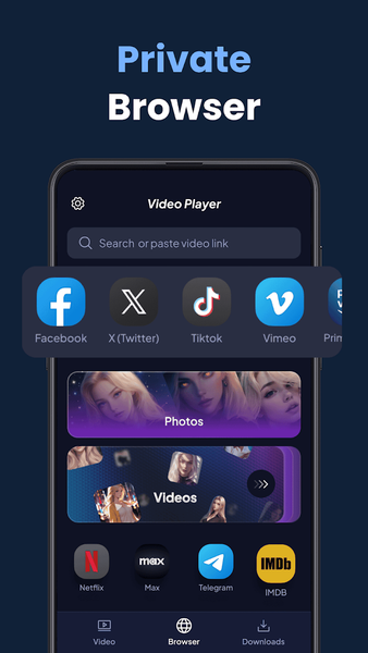 HD Video Downloader & Player - عکس برنامه موبایلی اندروید