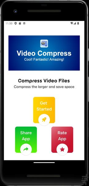 کمپرسور ،ویدئو،کاهش حجم،فیلم - عکس برنامه موبایلی اندروید