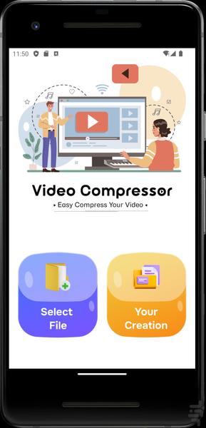کمپرسور ،ویدئو،کاهش حجم،فیلم - عکس برنامه موبایلی اندروید