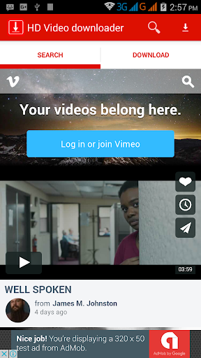 HD Video downloader free - عکس برنامه موبایلی اندروید