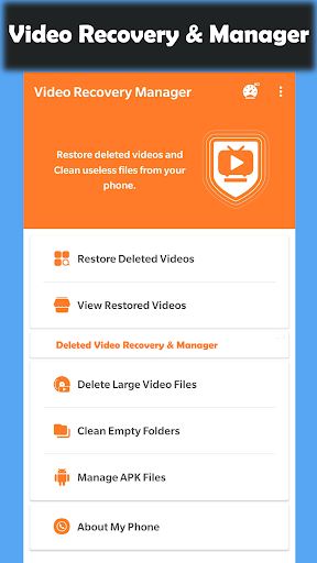 Deleted Video Recovery - Image screenshot of android app