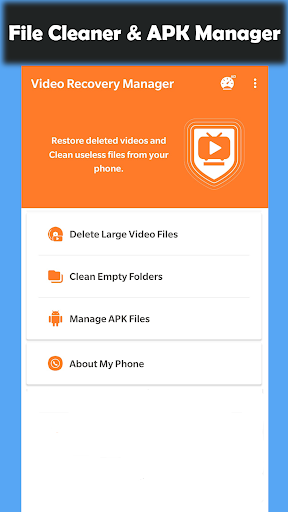 Deleted Video Recovery - عکس برنامه موبایلی اندروید
