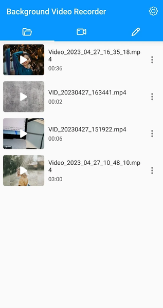 Background Video Recorder - Image screenshot of android app