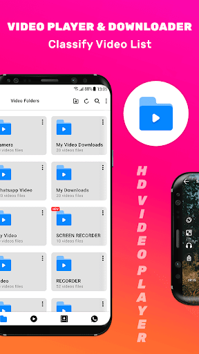 Video Downloader - HD Video Player - عکس برنامه موبایلی اندروید