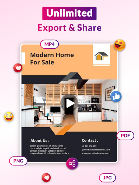 Video Flyer Maker, Templates - عکس برنامه موبایلی اندروید