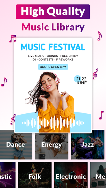 Video Flyer Maker, Templates - عکس برنامه موبایلی اندروید