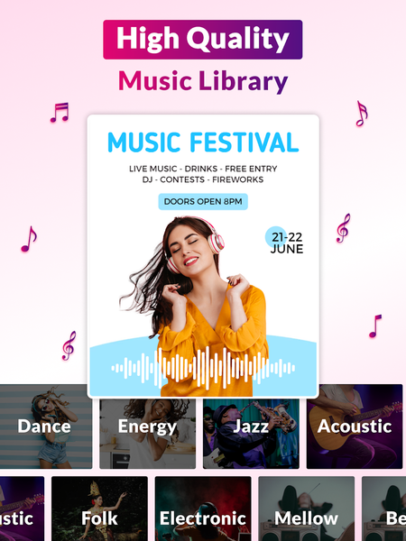 Video Flyer Maker, Templates - عکس برنامه موبایلی اندروید