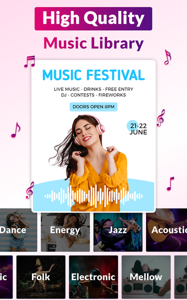 Video Flyer Maker, Templates - عکس برنامه موبایلی اندروید