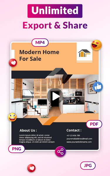 Video Flyer Maker, Templates - عکس برنامه موبایلی اندروید