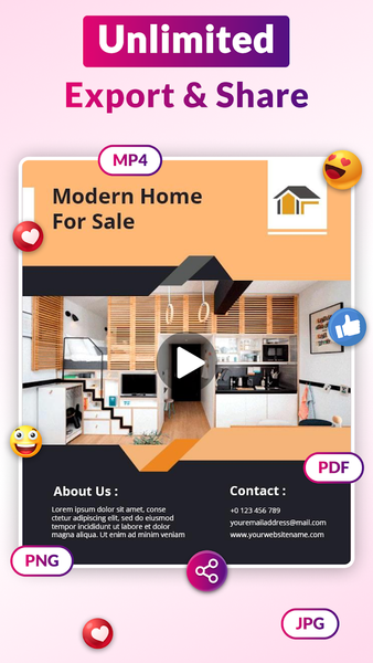 Video Flyer Maker, Templates - عکس برنامه موبایلی اندروید