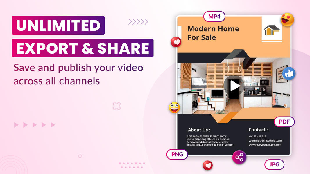 Video Flyer Maker, Templates - عکس برنامه موبایلی اندروید