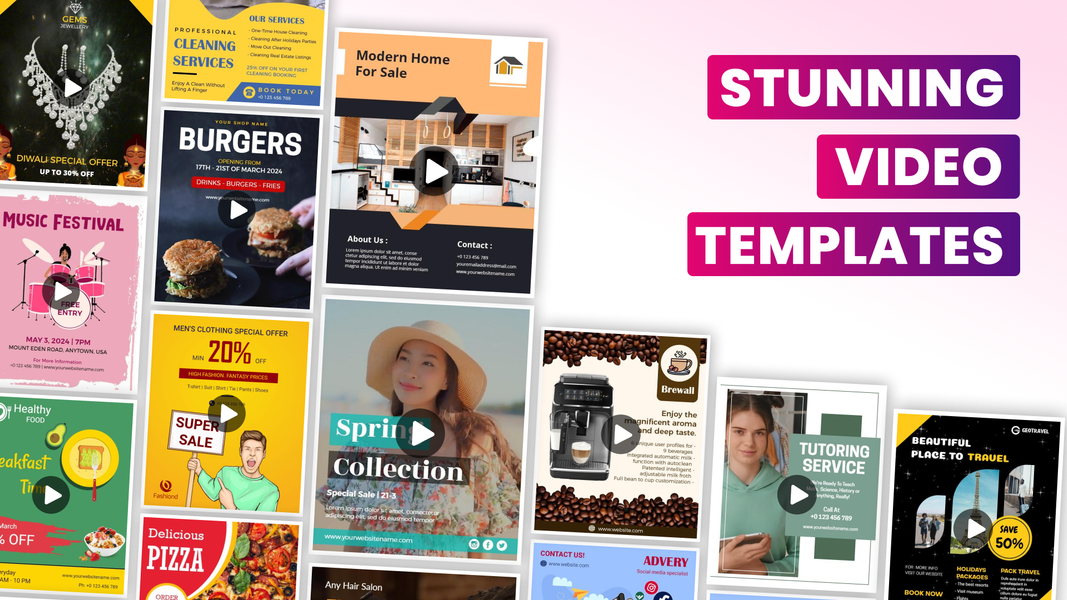 Video Flyer Maker, Templates - عکس برنامه موبایلی اندروید