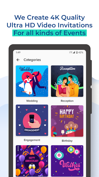 Video Invitation Maker App - عکس برنامه موبایلی اندروید