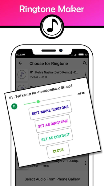 Ringtone Cutter : Mp3 Cutter - عکس برنامه موبایلی اندروید