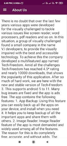 Tech-Freedom: blind toolkit - عکس برنامه موبایلی اندروید