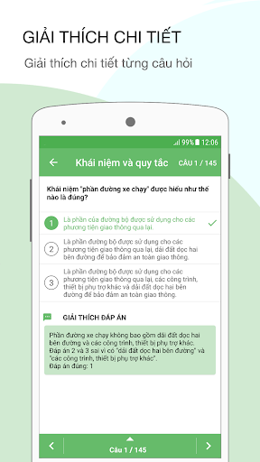 Học bằng lái xe máy - Image screenshot of android app