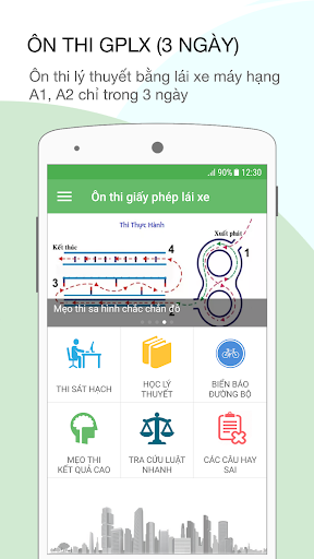 Học bằng lái xe máy - Image screenshot of android app