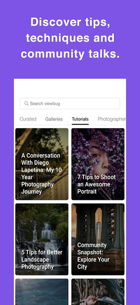 VIEWBUG - Photography - عکس برنامه موبایلی اندروید