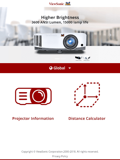 ViewSonic Projector - Image screenshot of android app