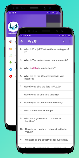Interview Questions - Image screenshot of android app