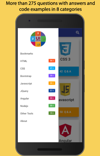 UI Developer Interview Q&A - Image screenshot of android app