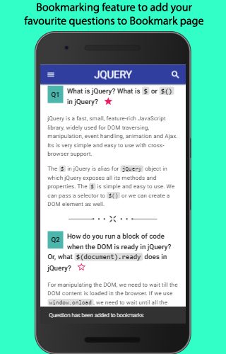 UI Developer Interview Q&A - Image screenshot of android app