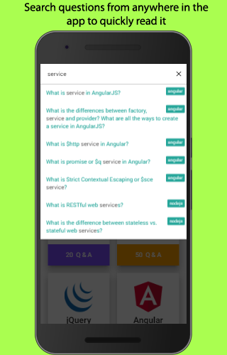 UI Developer Interview Q&A - Image screenshot of android app