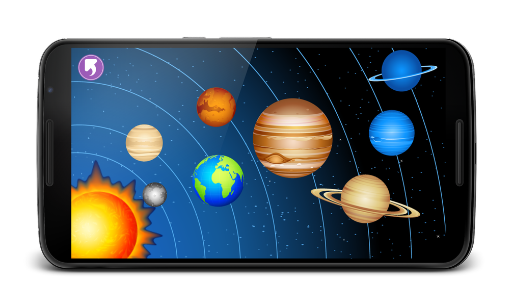 Planets for Kids Solar system - Gameplay image of android game