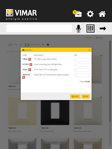 Vimar Products - Image screenshot of android app