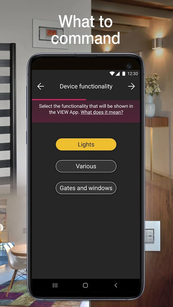 Vimar VIEW Wireless - Image screenshot of android app