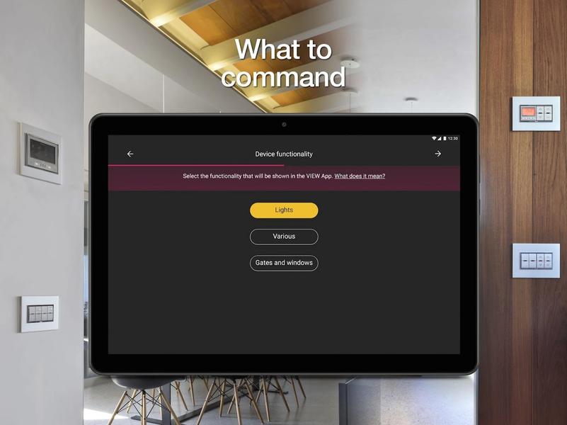 Vimar VIEW Wireless - Image screenshot of android app