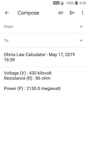 Ohms Law Calculator - Image screenshot of android app