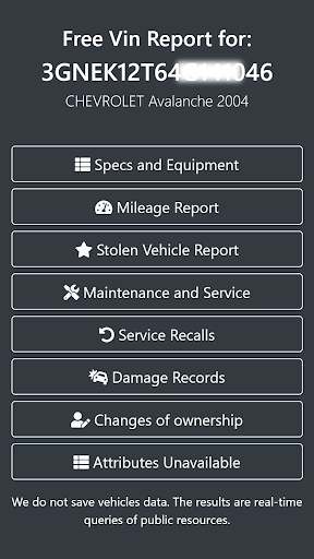 VIN Decoder Free - Image screenshot of android app