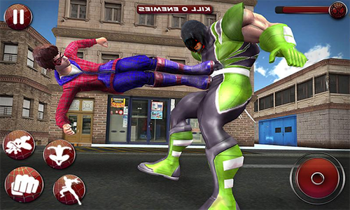 Flying Spider Boy: Superhero Training Academy Game - Gameplay image of android game