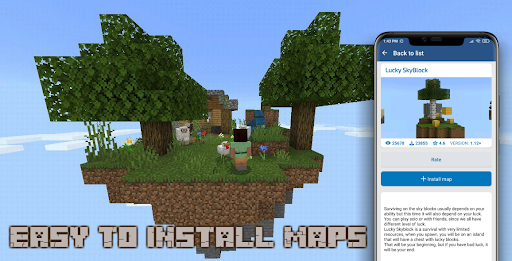 Mod SkyBlock Maps for MCPE - Image screenshot of android app