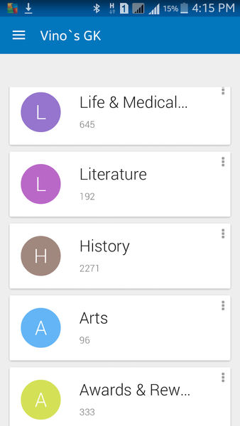 General Knowledge App 59369 Qs - Image screenshot of android app