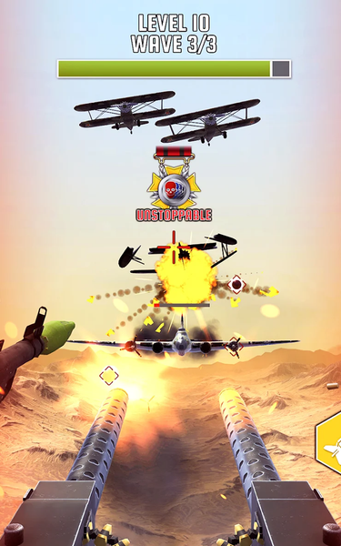 Airplanes 3D - Sky Defence - Gameplay image of android game